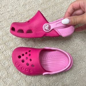 Pink baby girl crocs